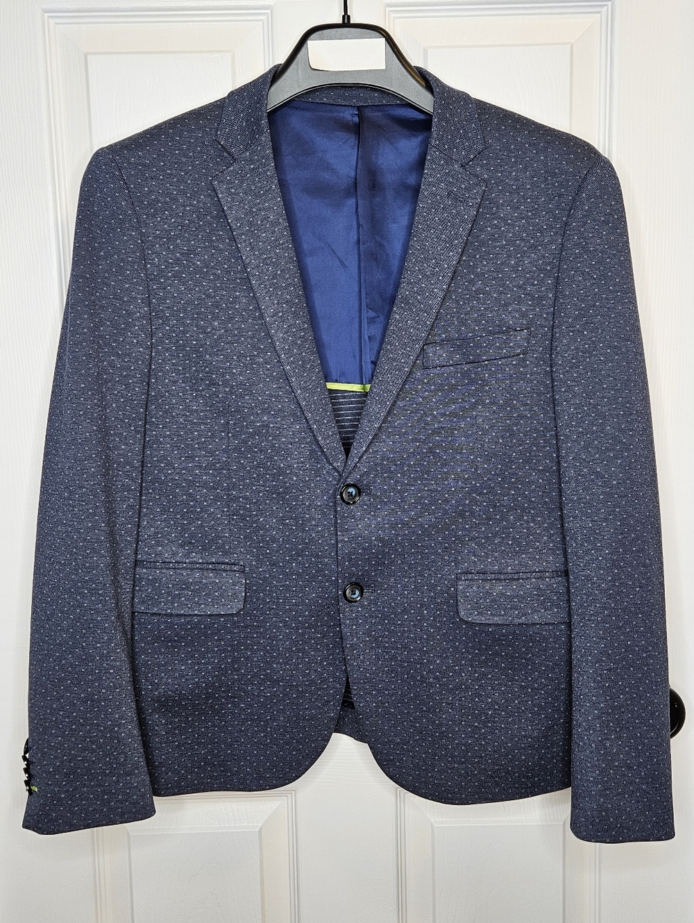 NWOT Grafton Men's Blue Patterned Blazer Size M Trendy Sport Coat